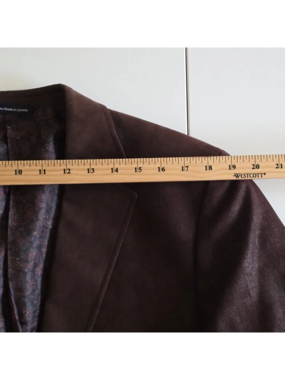 Coppley Clapton Blazer US 42R Brown Faux Suede Western Sport Coat Union Made